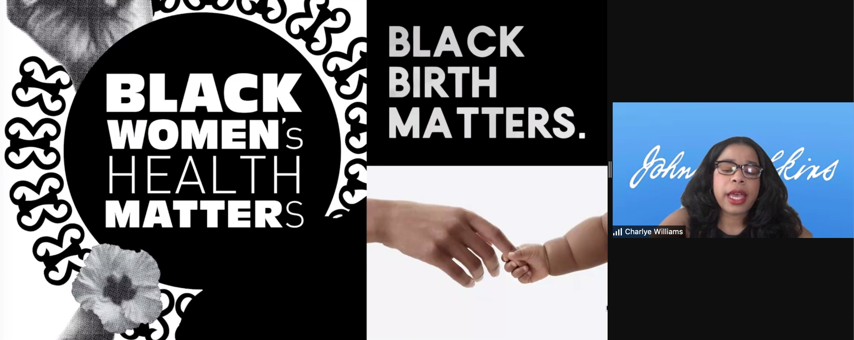 Charlye Williams Presentation Screenshot - Black Birth Matters